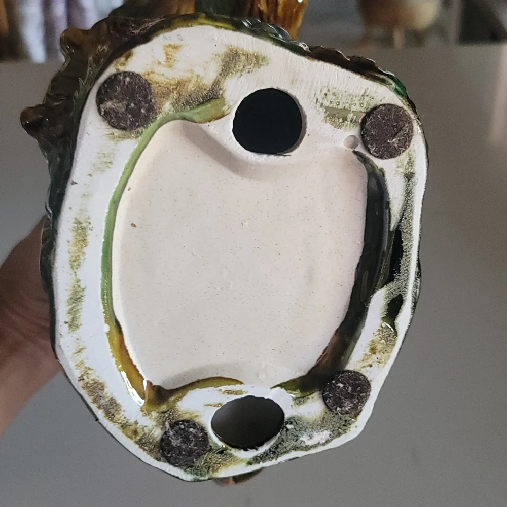 Vintage Majolica Rooster Statue - Picture 5 of 7